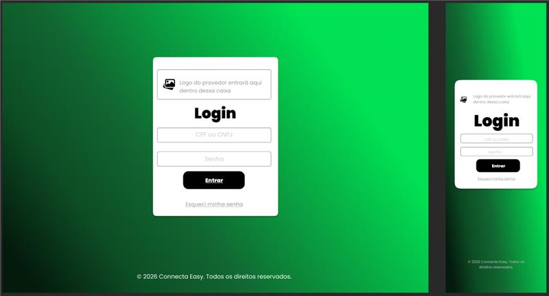 Tela de login do Connecta Easy